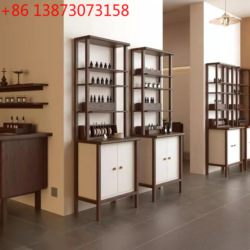 Perfume Fragrance Shop - خزانة عرض عطور وزيوت عطرية للحائط،