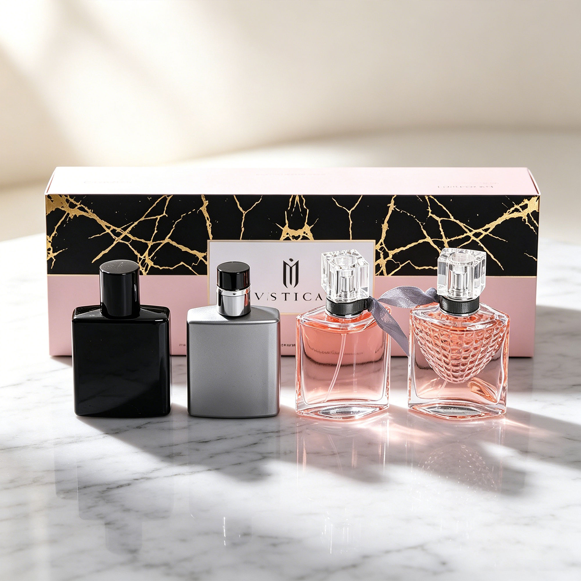 Perfume And Fragrance Difference - مجموعة من 4 زجاجات عطر مختلطة