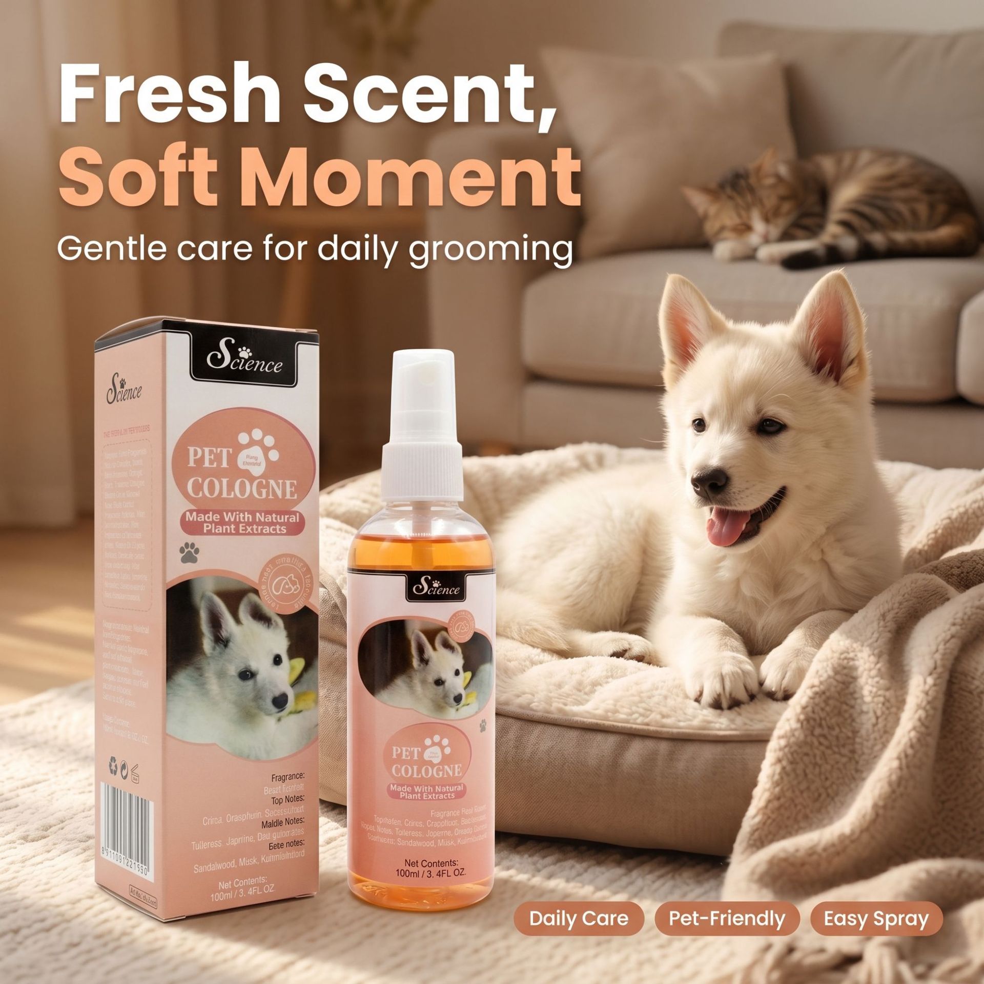 Perfume Fragrance Shampoo - بخاخ مزيل الروائح الكريهة للكلاب والقطط