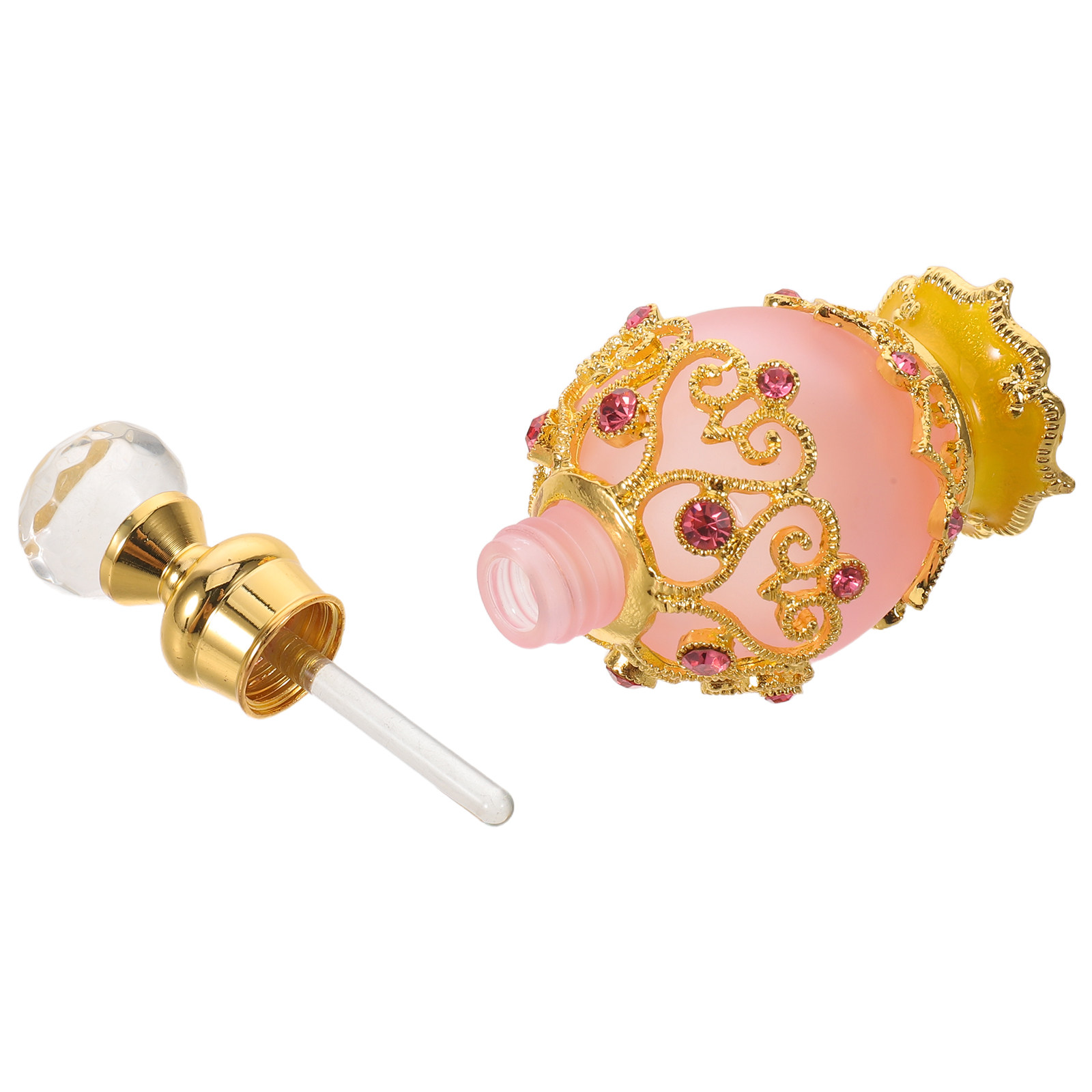 Perfume Fragrance Oil - زجاجة عطر كريستالية مرصعة بالأحجار الكريمة